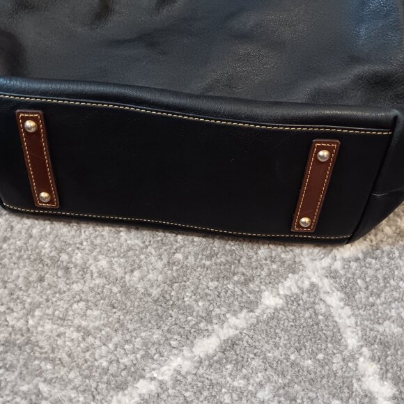 Large dooney bourke vintage hobo shoulder bag black leather excellent condition - Picture 4 of 7